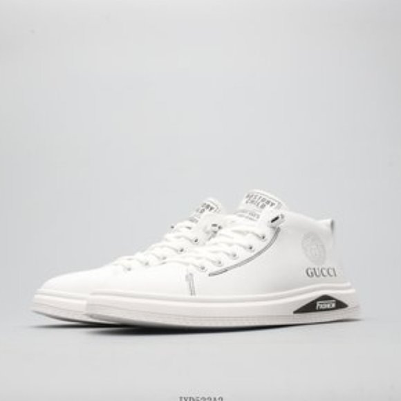 Gucci white shoes men's high-top sneakers - Picture 1 of 5